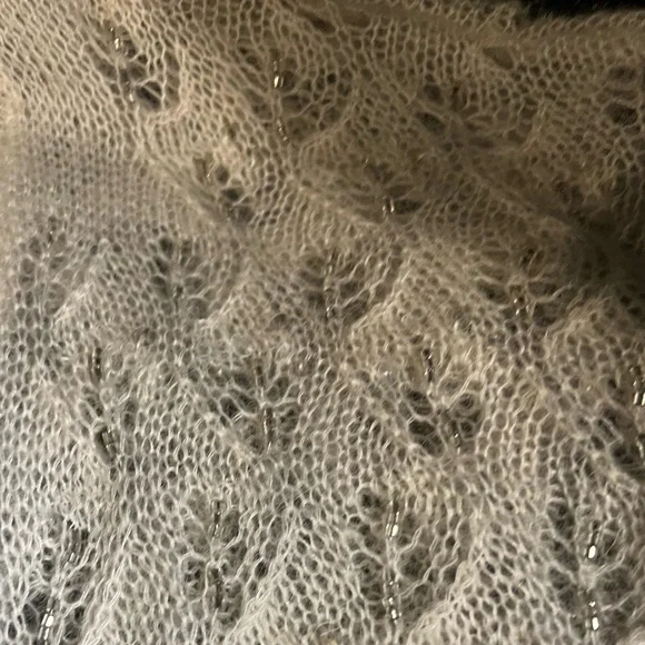 Ann Taylor LOFT XS Cream Laced Top Cardigan - Picture 5 of 6